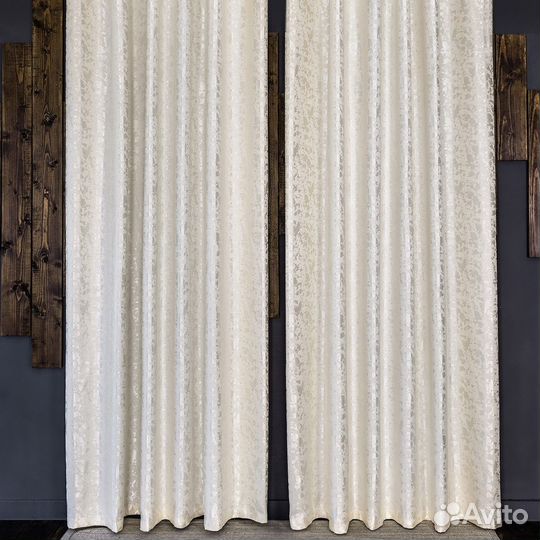 Комплект портьер Версаль Молочный шторы занавески