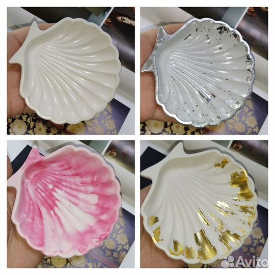 Декор поднос кашпо из гипса