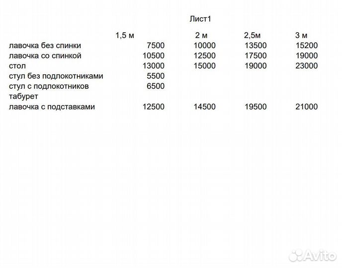 Садовая мебель уличная дачная