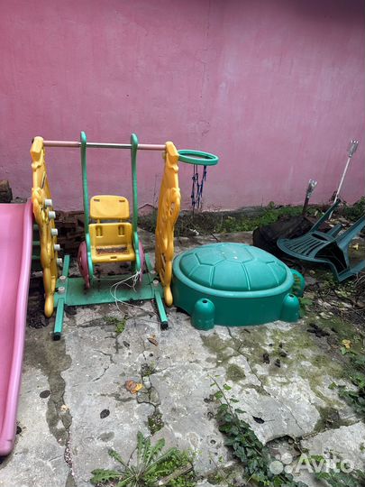 Детская горка, качели, песочница уличная б/у