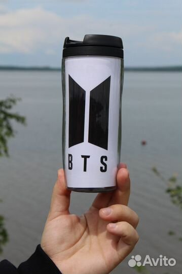 Термокружка аниме кпоп бтс безликий stray kids