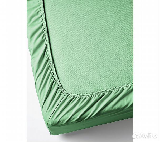 Простынь GoodNight Сатин 160х200х20 Светло-зеленый