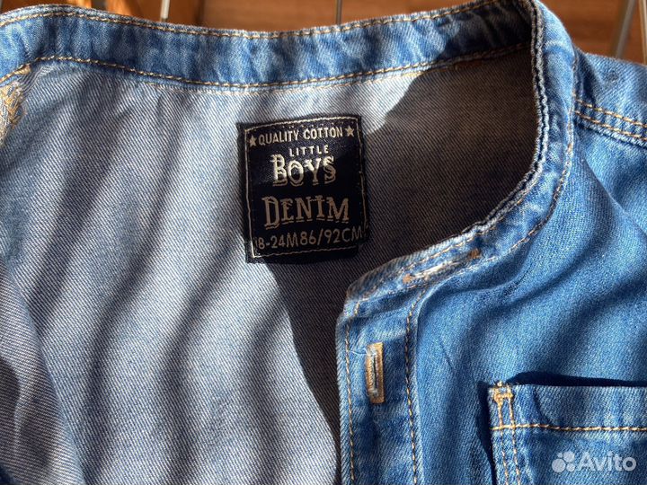 Джинсовая детская рубашка