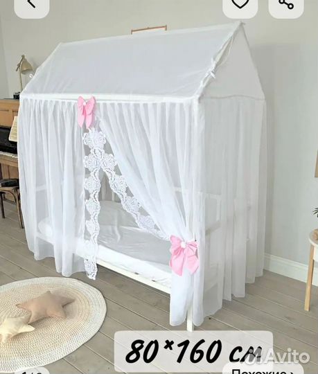 Балдахин в кроватку домик
