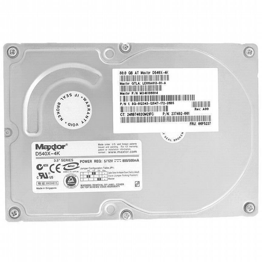[4K080H4] Жесткий Диск Maxtor 80gb Ide 3.5" 4k080h4