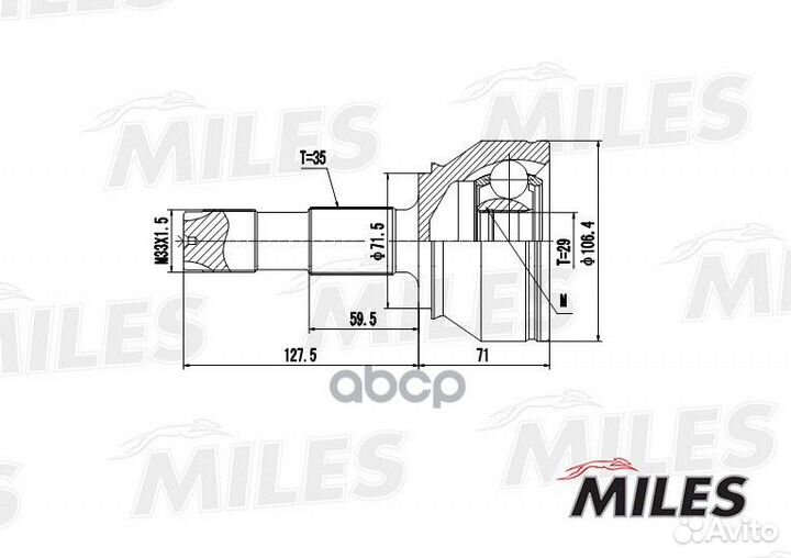 Шрус наружный citroen jumper/fiat ducato/peugeo