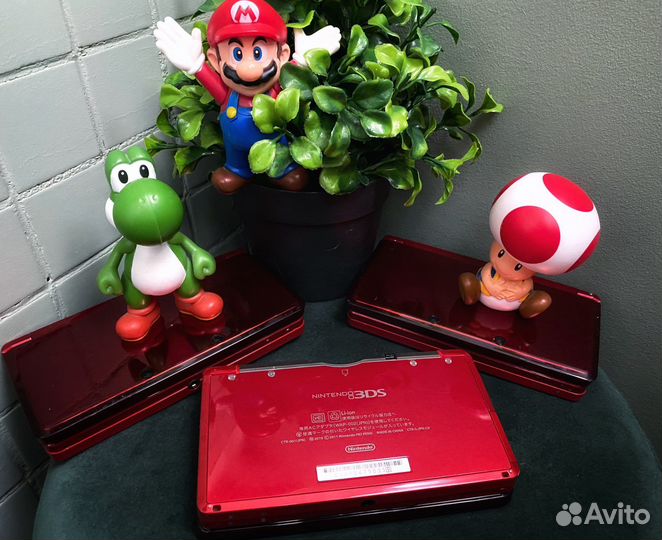 Прошитая Красная Nintendo 3DS 64GB