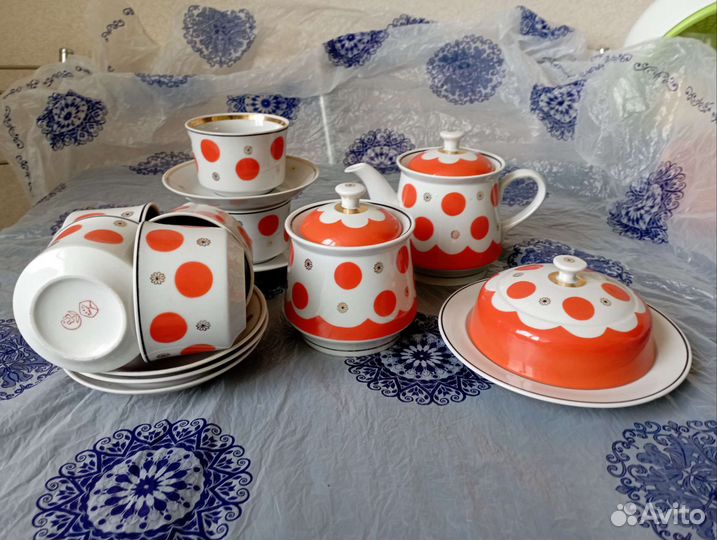 Чайный сервиз СССР Полонное Кофейный сервиз СССР