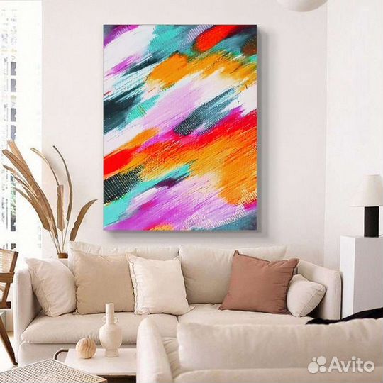 Яркая картина маслом абстракция