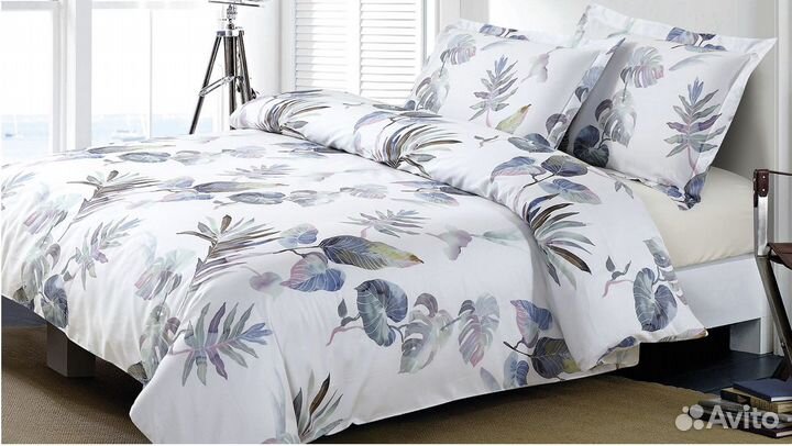 Постельное белье Askona Trend Tropics и простынь