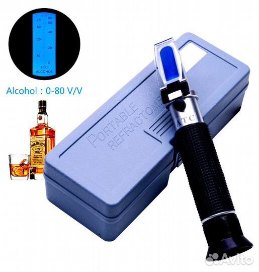 Рефрактометр для определения спирта авто 0-80