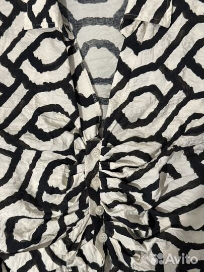 Рубашка женская зебра h&m