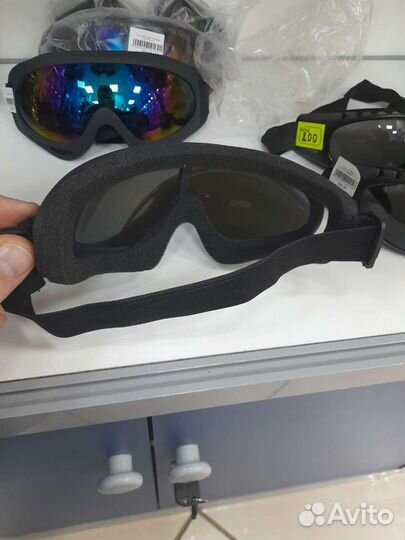 Очки горнолыжные защита UV400 цвет фиолетовый