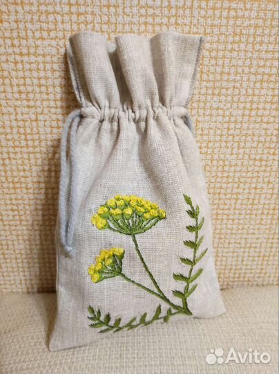 Мешочек из хлопково-льняной ткани