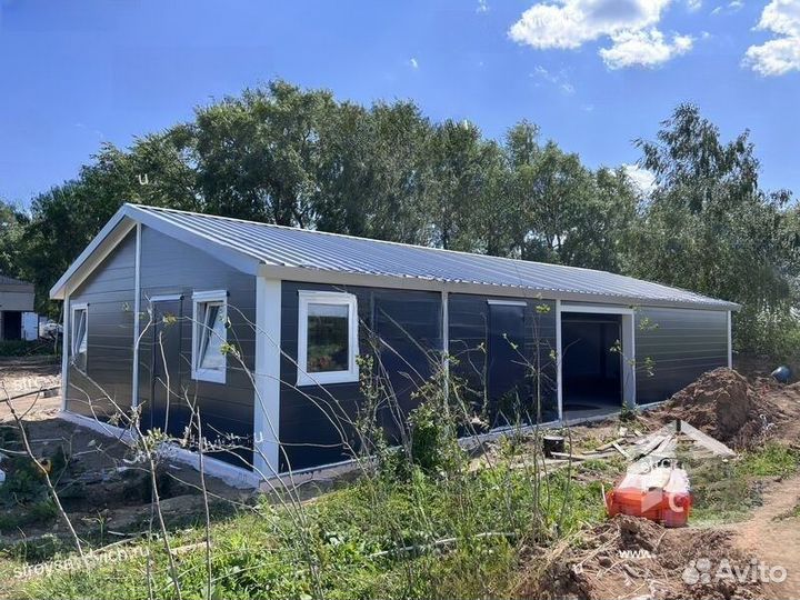Гараж из сэндвич панелей