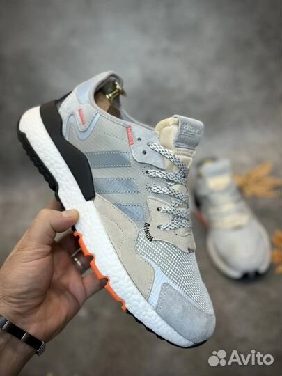 Adidas nite jogger светло-серые разм. 45