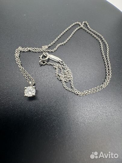 Tiffany колье с бриллиантом 0.3 оригинал