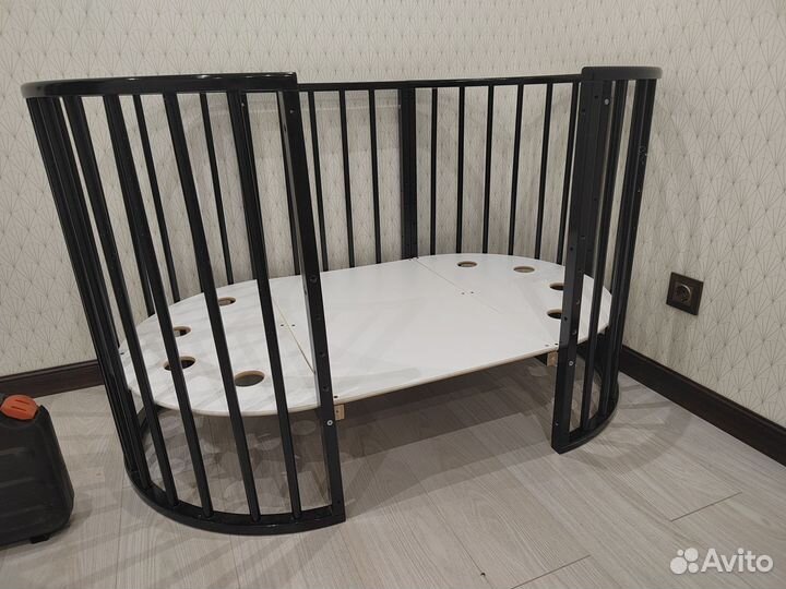 Детская кровать трансформер круглая