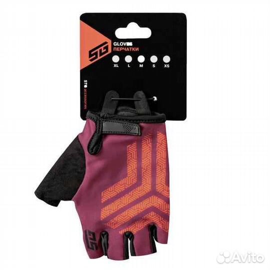 Велоперчатки STG Slim Skin, размер M, красный