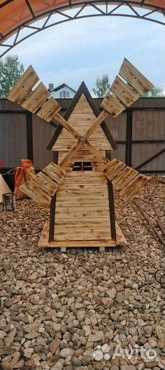 Мельница, колодец, телега