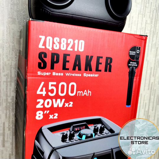 Музыкальная Колонка Bluetooth ZQS-8210 с Подсве