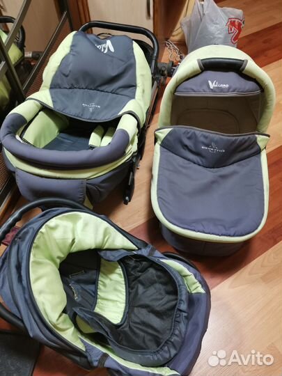 Коляска 3 в 1 Vulcano Bebetto