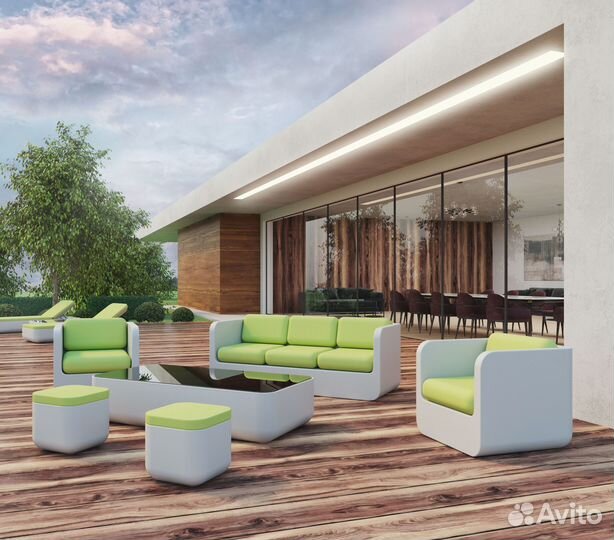 Диван садовый пластиковый