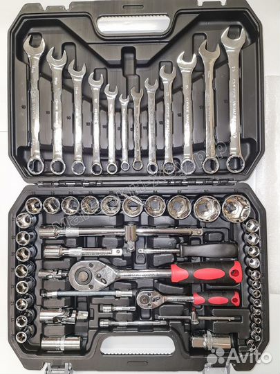 Набор инструментов, ключей, головок 61 элемент