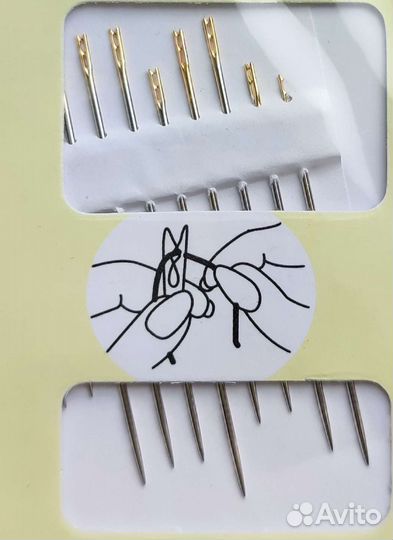 Иглы самовдеваемые, для слабовидящих, острые