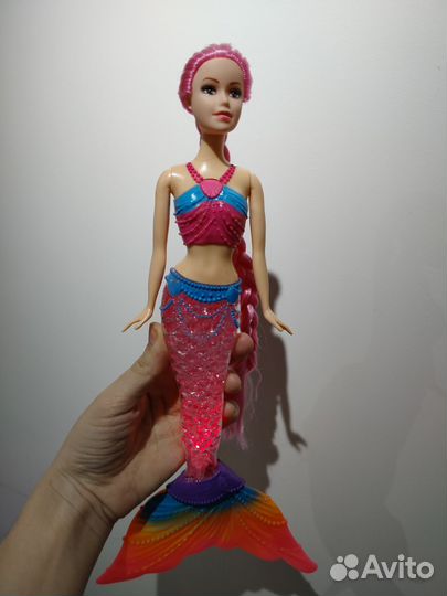 Барби русалка светящийся хвост