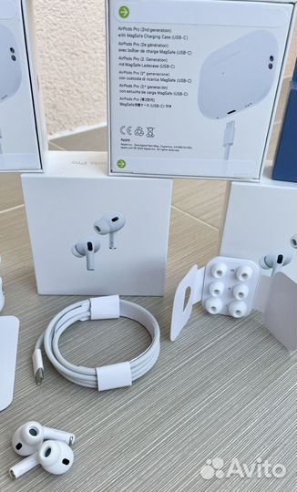 Наушники airpods pro 2 (чип 1562a/airoha) +шумка