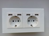 Розетка двойная с usb