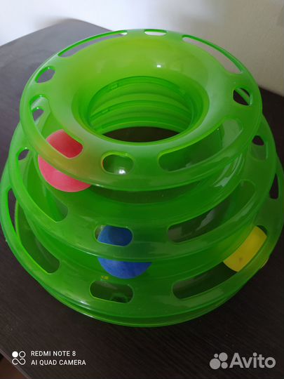 Игрушка для кошек трек 3 яруса с шариками