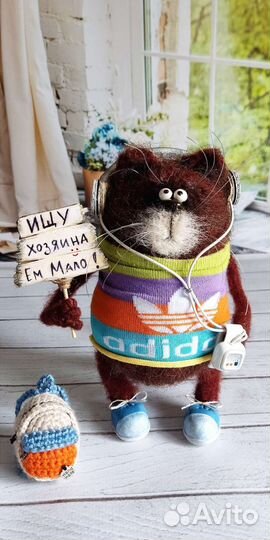 Вязаный кот. Игрушки вязаные