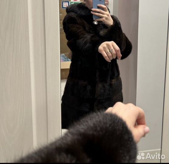 Шуба норковая трансформер с капюшоном