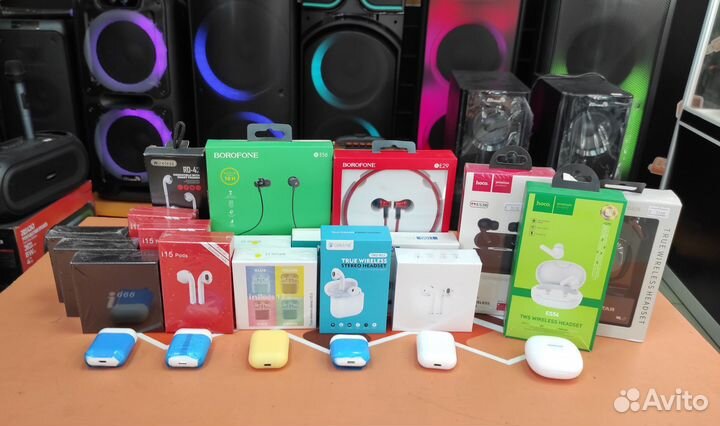 Беспроводные блютуз наушники tws. много, новые