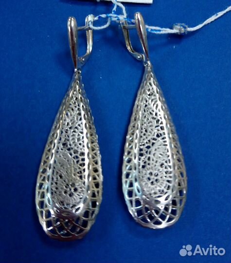 Серьги серебро