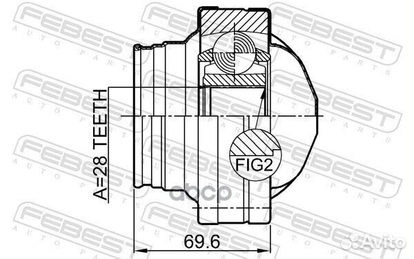 ШРУС внутренний 28x94 1611-639 Febest