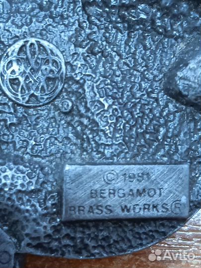 Пряжка для ремня Bergamot Brass Works Череп Ковбоя