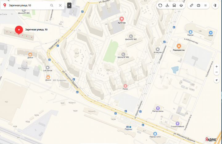 Помещение 42.3 м² в ЖК Парнас Сити