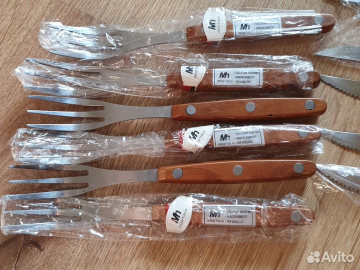 Набор столовый, вилки, ножи, для пикника