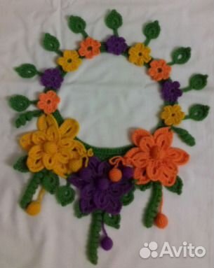 Вязаное крючком ожерелье (съемн.воротник)