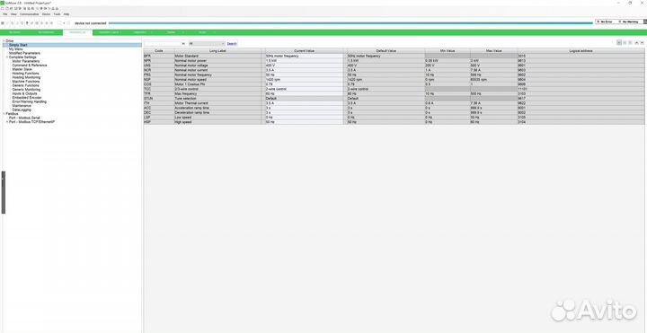 Программирование плк/scada/асутп. Настройка пч