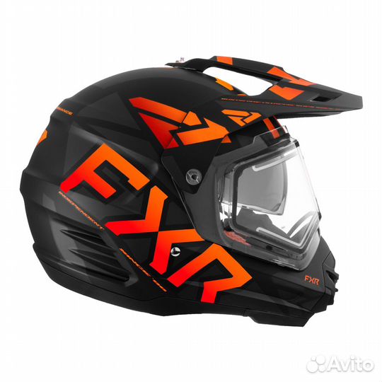 Шлем с подогревом FXR torque X team black/orange