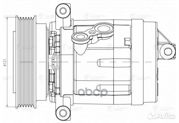 Компрессор кондиц. для а/м Chevrolet Captiva (0