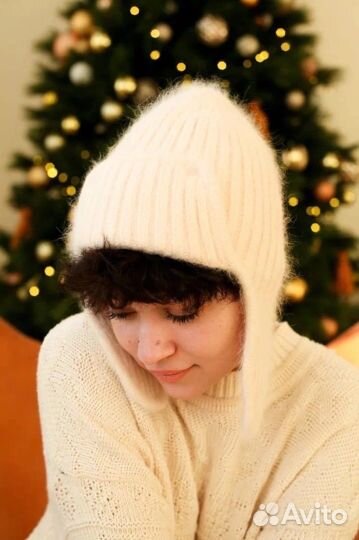 Шапка ушанка из Ангоры