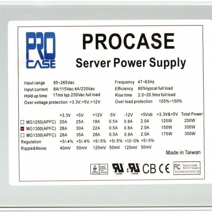 [MG1300] Блок Питания Procase Mg1300 300w