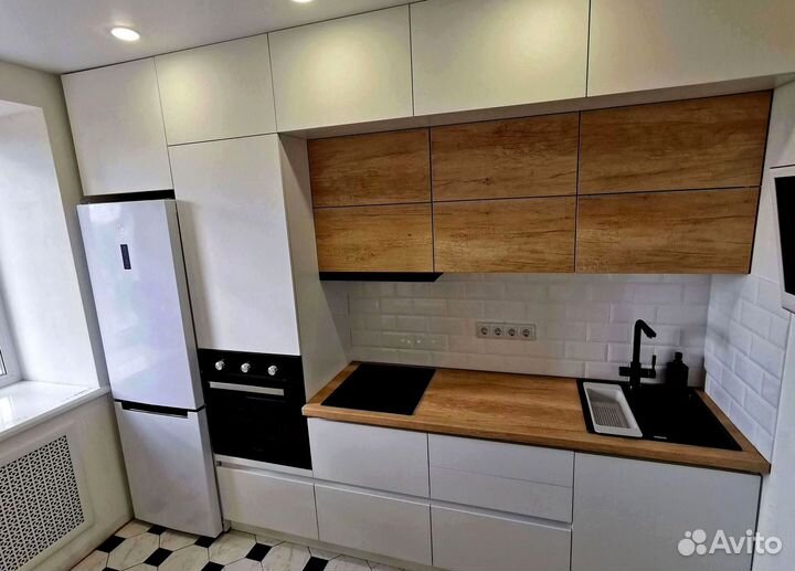 Прямая кухня.Кухонный гарнитур на заказ