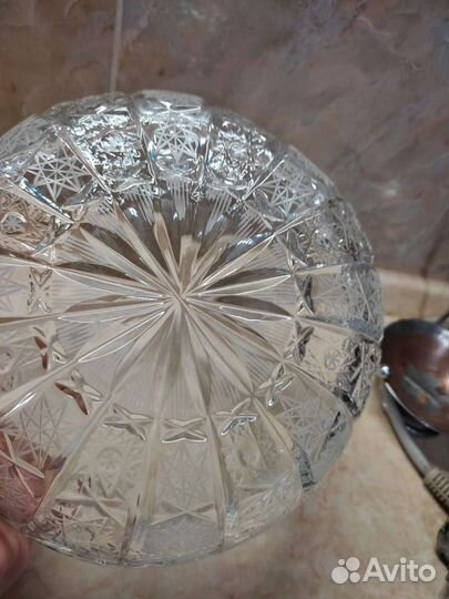 Ваза хрустальная для интерьера Чехословакич