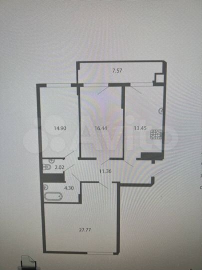 3-к. квартира, 98 м², 16/18 эт.